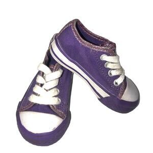 Place Little Girl's Purple Canvas Sneakers Size 4